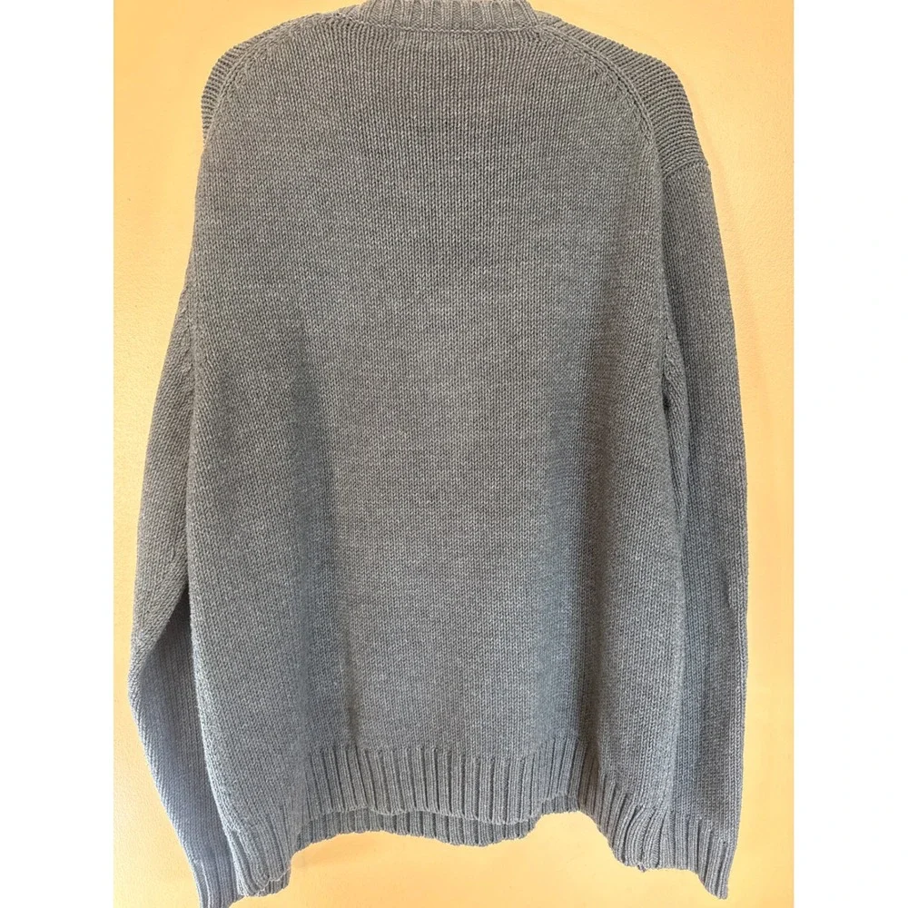 Old Navy Mens XL Charcoal Gray Fair Isle Geometric Knit Crewneck Sweater Pullove